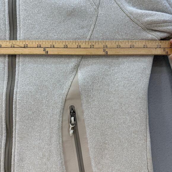 Cabela's Full Zip Sweater Jacket Women's L Beige Full Zip Athleisure High Collar - Picture 12 of 14